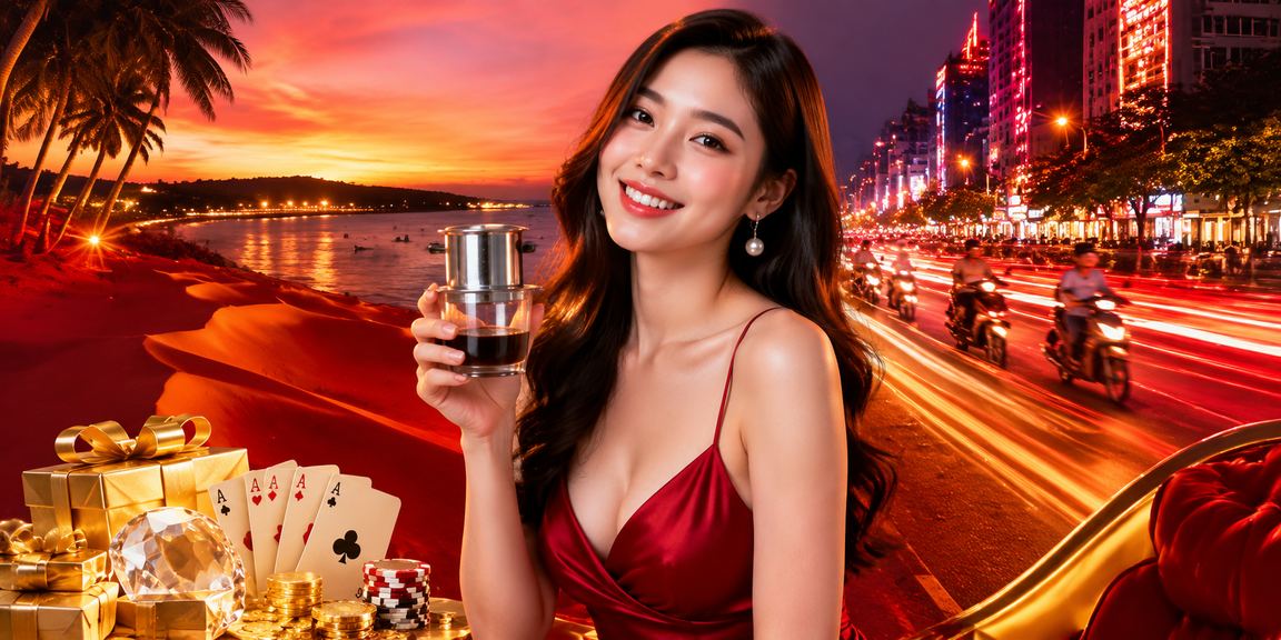 Người chơi tại Mũi Né xem thông tin kèo thể thao và nhận thưởng VIP bên cạnh bờ biển